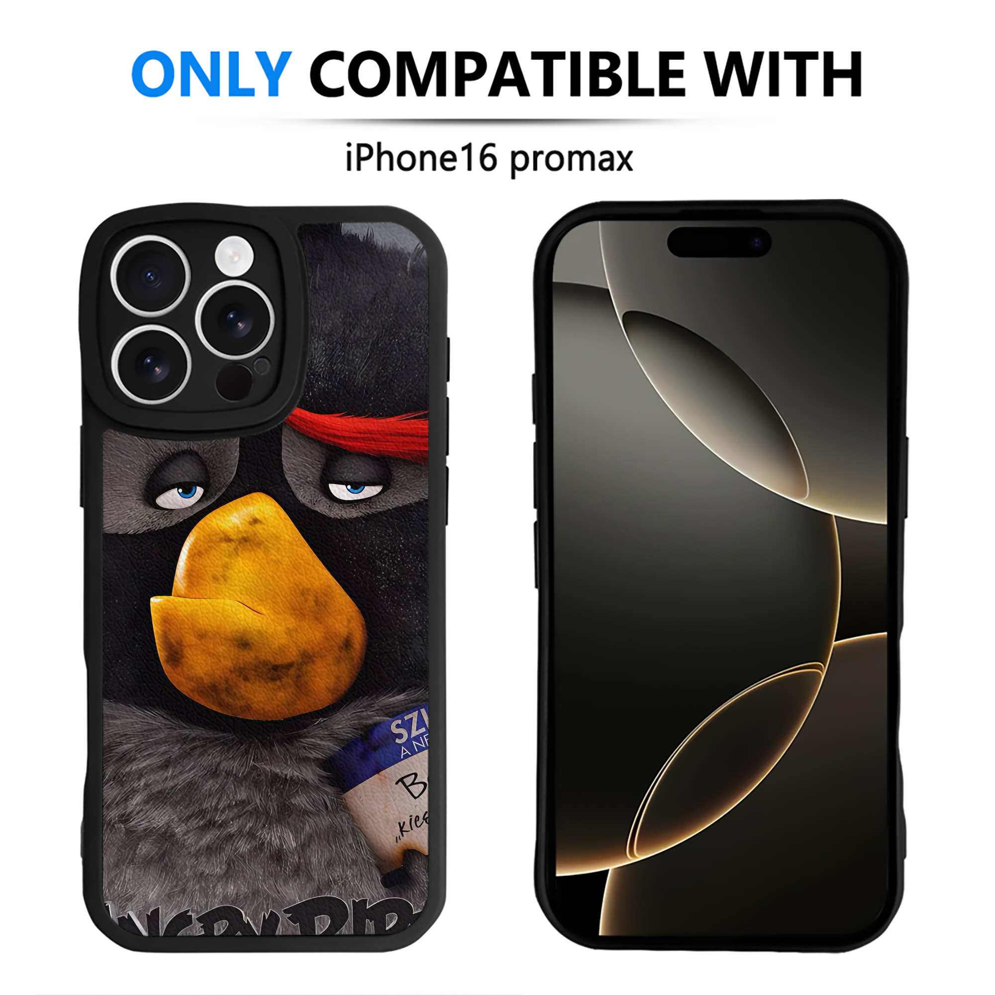 （画像用） Angry Birds アングリーバード 【iPhone 16シリーズ対応】シリコンスマホケース（レザー調） 材質：シリコン